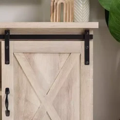 White Oak Sliding Barn Door TV Stand
