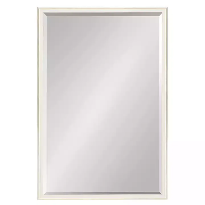 White Oakhurst Rectangle Wall Mirror, 36 in.