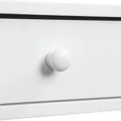 White Octagon 2-Shelf Console Table