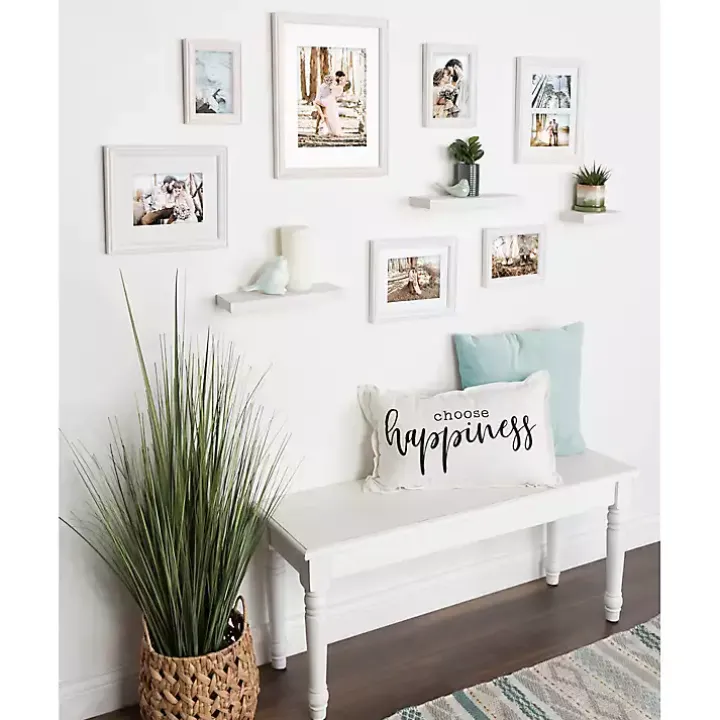 White 10-pc. Gallery Wall Frame and Shelf Set