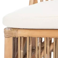 White Rattan Erika Dining Chairs, Set of 2