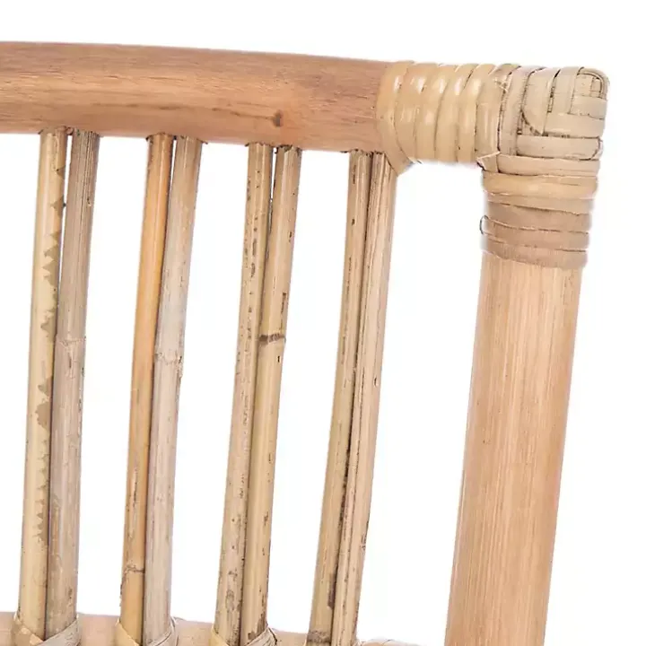White Rattan Erika Dining Chairs, Set of 2