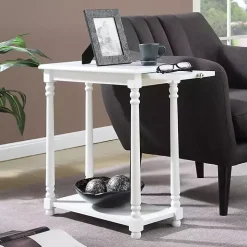 White Regent Wood Accent Table
