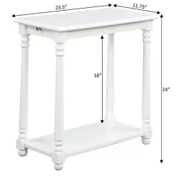 White Regent Wood Accent Table