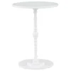 White Santel Spindle Accent Table