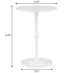 White Santel Spindle Accent Table