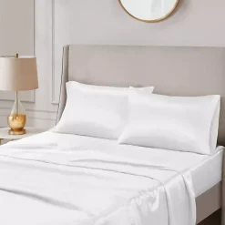 White Satin King 2-pc. Pillow Case Set
