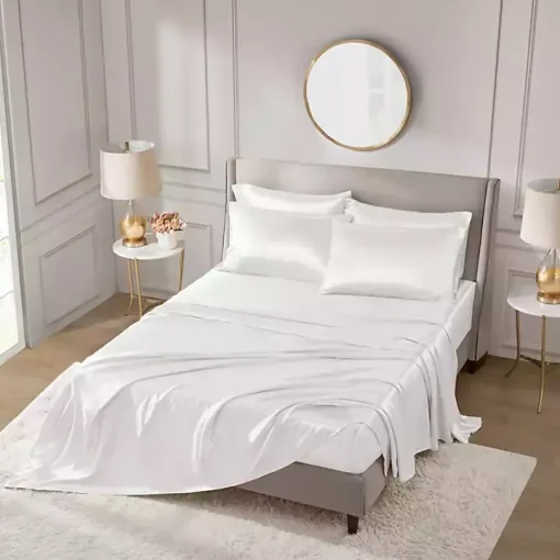 White Satin 6-pc. Full Sheet Set