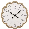 White Scalloped Wood Wall Clock