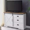 White Sliding Door and 3-Drawer Sideboard