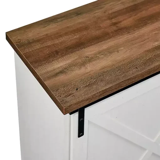 White Sliding Door and 3-Drawer Sideboard