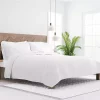White Stitched Diamond 3-pc. King Quilt Set