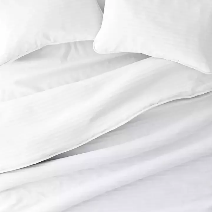 White Stitched Stripes 3-pc. Queen Quilt Set