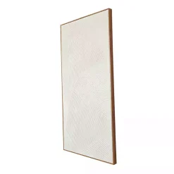 White Textured Abstract Framed Canvas Art Print