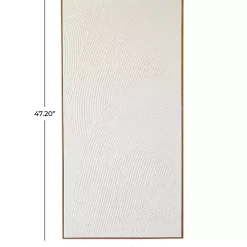 White Textured Abstract Framed Canvas Art Print