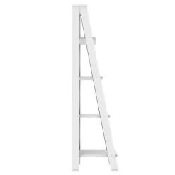 White 4-Tier Ladder Bookshelf
