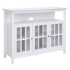 White Tiered Deluxe Cali Media Cabinet
