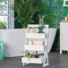 White Tiered 3-Shelf Bathroom Shelves