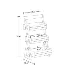 White Tiered 3-Shelf Bathroom Shelves