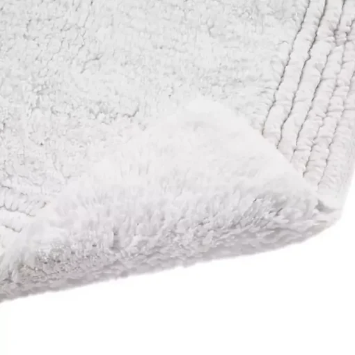 White Tufted Reversible Bath Runner