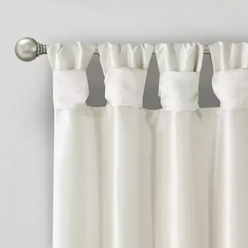 White Twist Top Curtain Panel, 108 in.