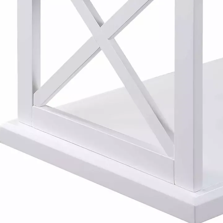 White Two-Tone Double X Sides Coffee Table