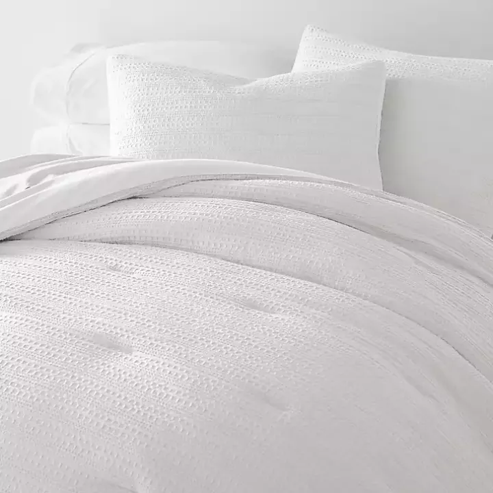 White Waffle Ultra-Soft 3-pc. King Comforter Set