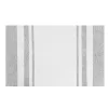 White with Gray Stripe Reversible Bath Mat, 45 in.