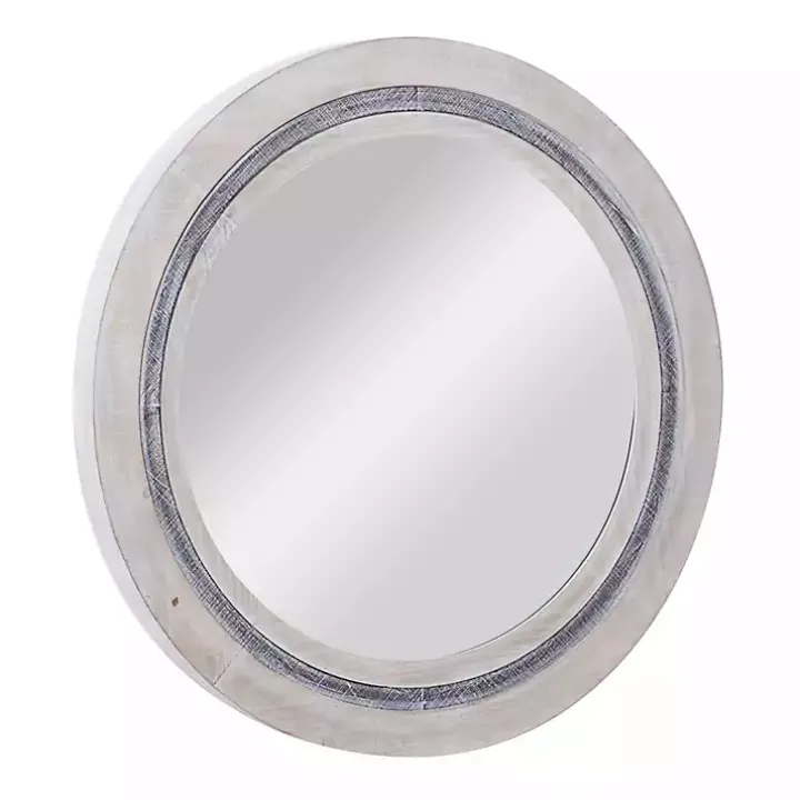 White Wood Aislinn Wall Mirror