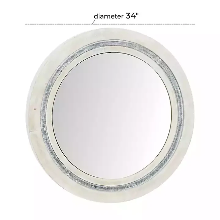 White Wood Aislinn Wall Mirror