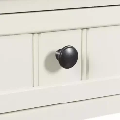 White Wood Square Hampton Accent Table