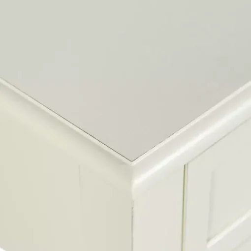 White Wood Square Hampton Accent Table