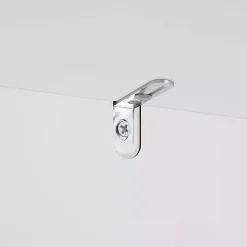 White Wood Tall Single Pane Glass Door Cabinet