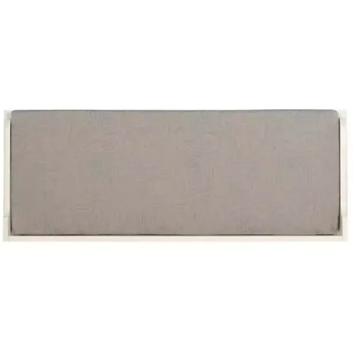 White Wood Upholstered Storage Bench