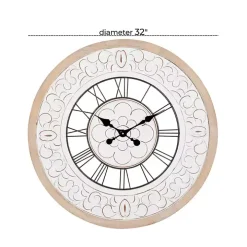 White Wood Vintage Farmhouse Clock