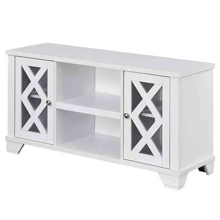 White Wood X Doors Media Cabinet