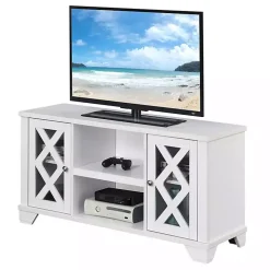 White Wood X Doors Media Cabinet