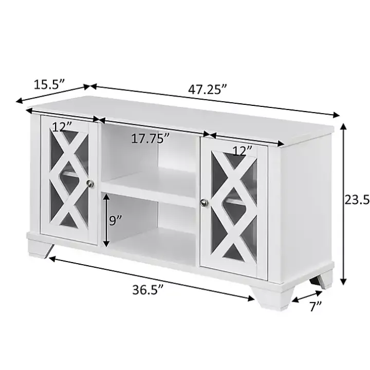 White Wood X Doors Media Cabinet
