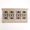 Whitewashed Carri Glass Door Cabinet