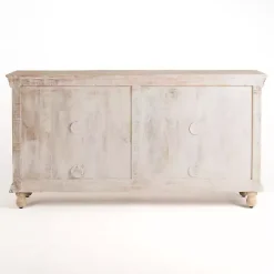 Whitewashed Carri Glass Door Cabinet