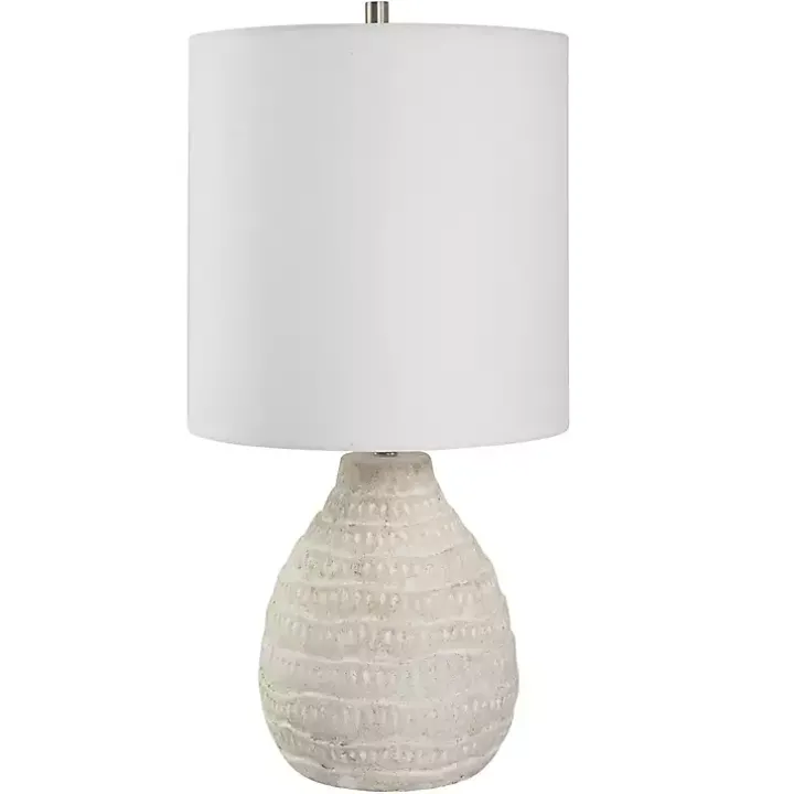 Whitewashed Textured Ellie Table Lamp