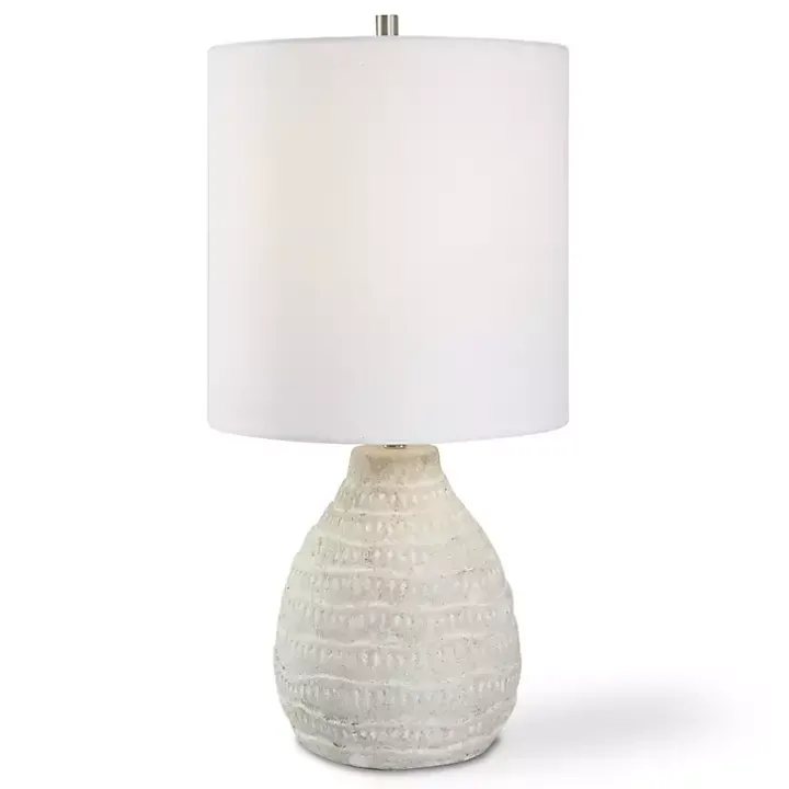 Whitewashed Textured Ellie Table Lamp