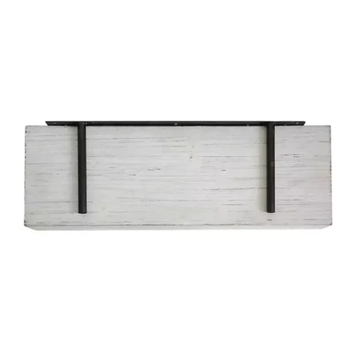 Whitewashed Wood Floating Shelf, 24 in.
