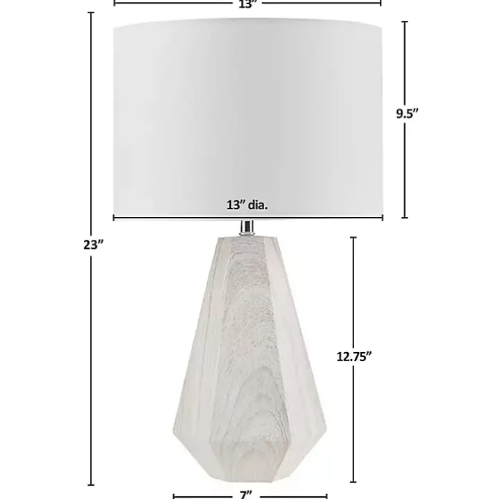 Whitewashed Wood Flynn Table Lamp