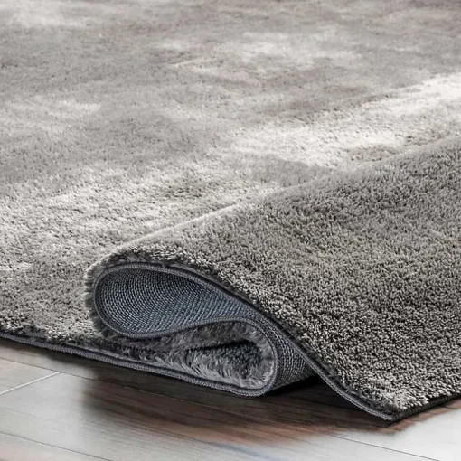 Whitlow Charcoal Shag Washable Area Rug, 8x10