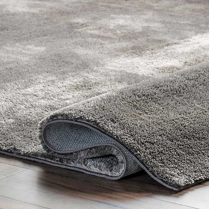 Whitlow Charcoal Shag Washable Area Rug, 8x10
