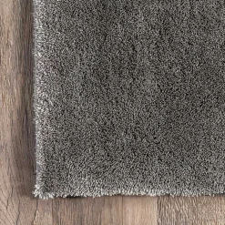 Whitlow Charcoal Shag Washable Area Rug, 8x10