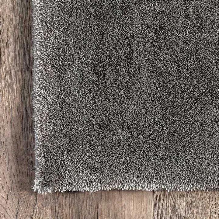 Whitlow Charcoal Shag Washable Area Rug, 8x10