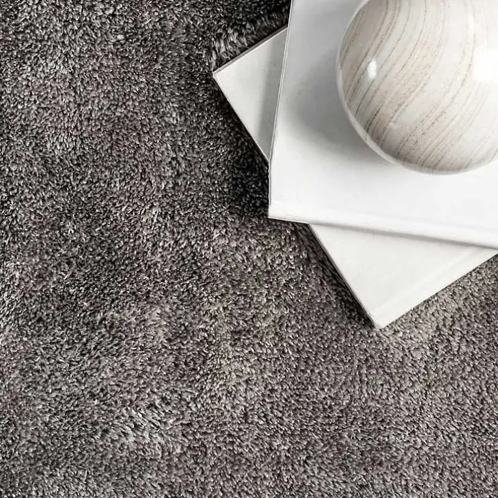 Whitlow Charcoal Shag Washable Area Rug, 8x10
