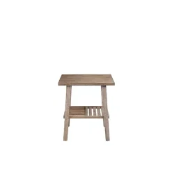 Wire Brushed Natural Accent Table